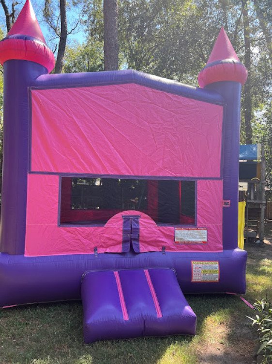 Bounce House- Pink Castle - Luna Moon Bounce and Party Rental Spring TX