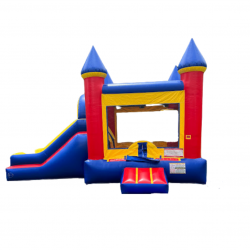 DRY Combo Bounce House- Colorful Castle with slide