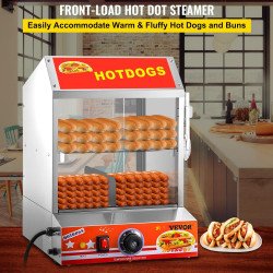 81cBEbH0AL. AC SL1500 1713810790 Hot Dog/ Bun Steamer Machine and Condiment Tray