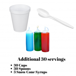 Snow Cone 30 additional Servings Pack -8 oz.