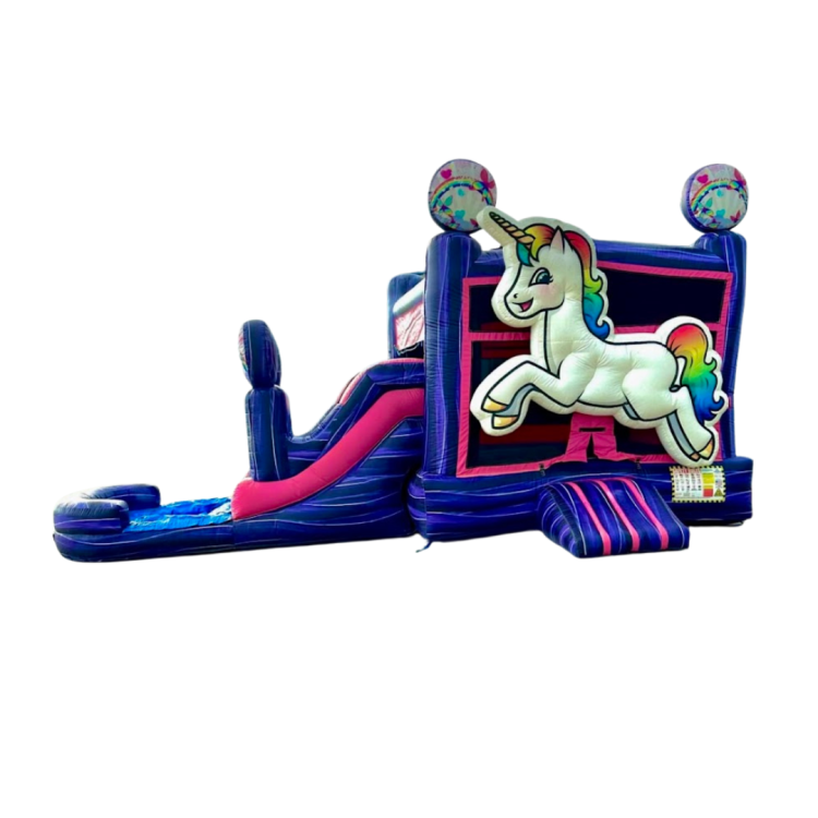 Dry Combo Bounce House - Unicorn Combo