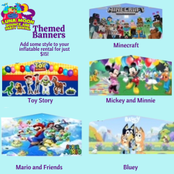 Dry-NO WATER ALLOWED  Combo Bounce House - Color Wave Combo